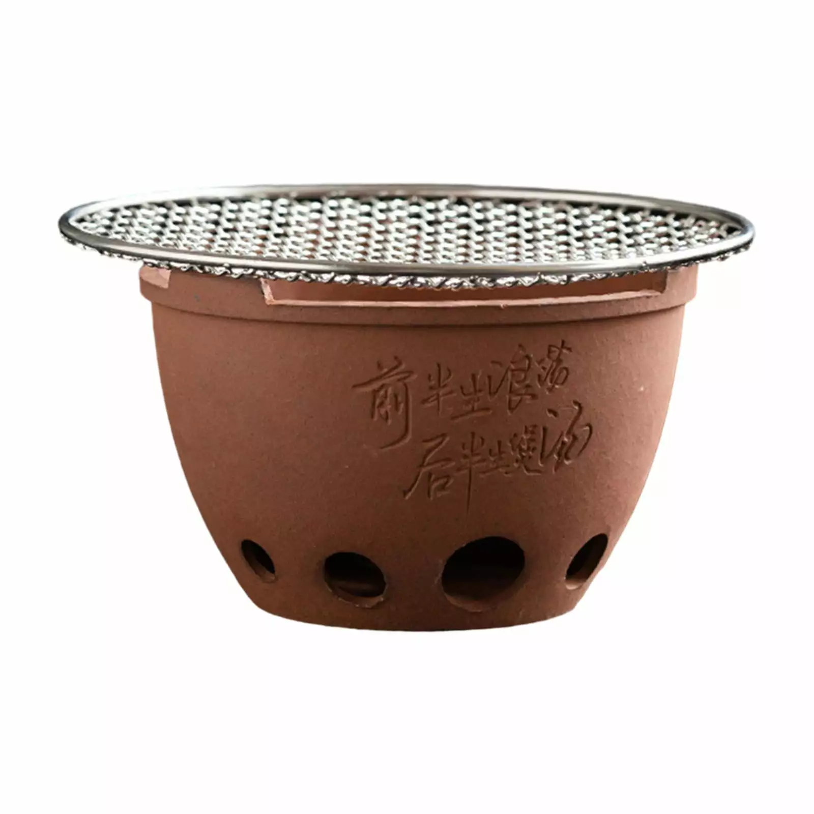 SunniMix Clay Japanese Grill Backyard Backpacking Outdoor Indoor Cooking Wire Mesh