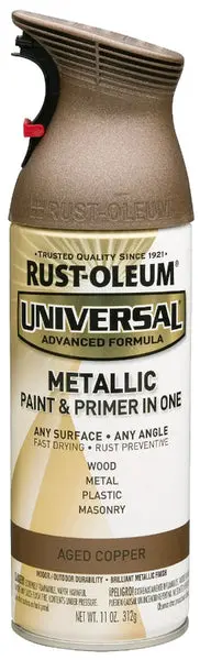 Rust-Oleum Universal Metallic Spray Paint Aged Copper 12 Oz DIY Projects