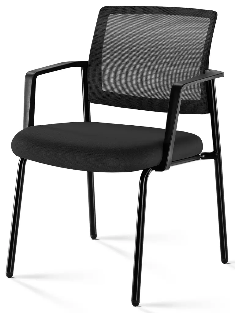 Mesh Back Stacking Arm Chair Upholstered Material Stacking Chairs Sturdy Events w2201