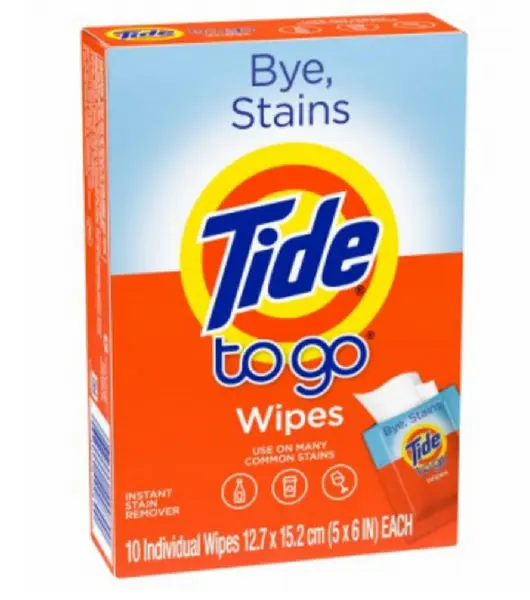 Tide 49089 To Go Instant Stain Remover Wipes 10 Count Procter u0026 Gamble