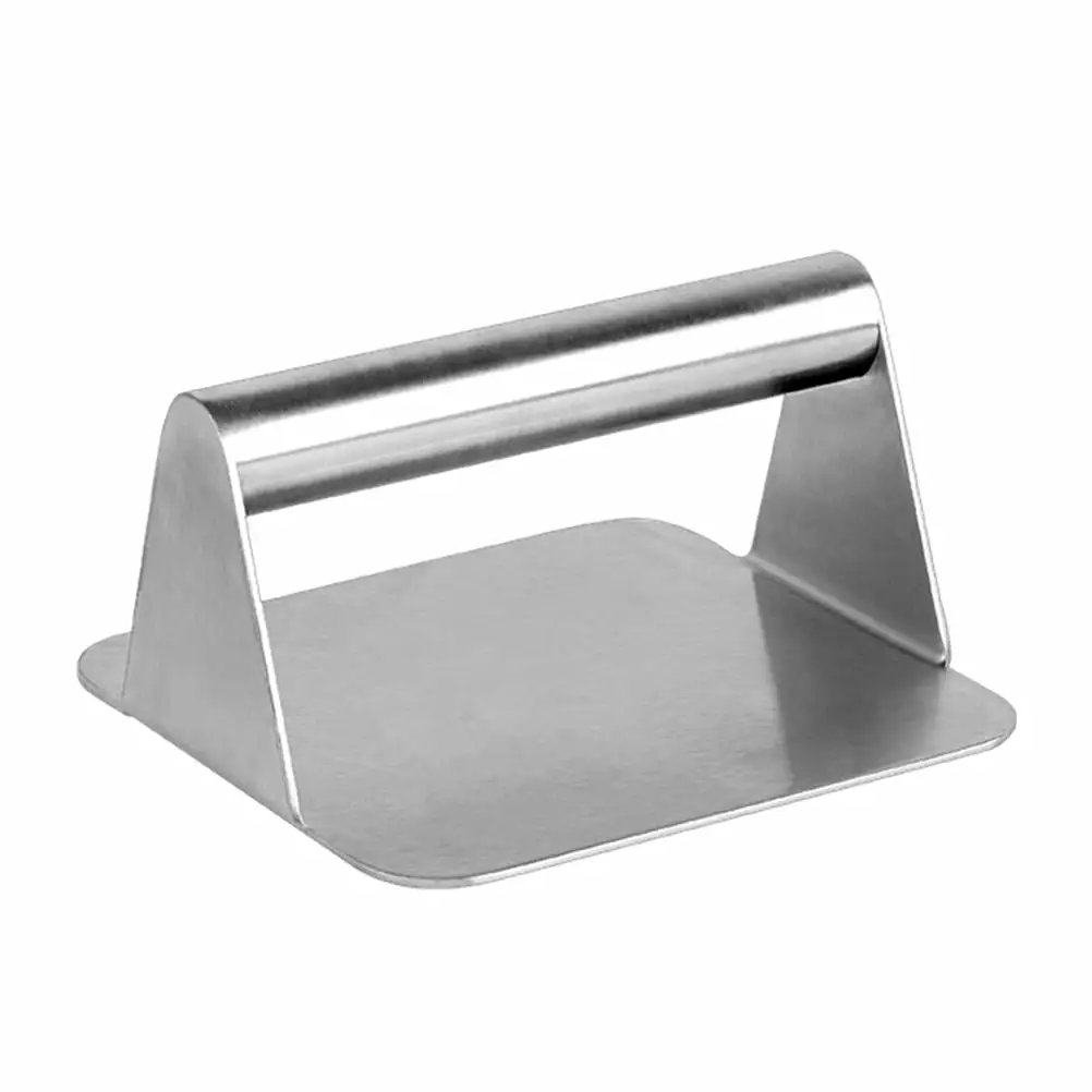 Xing Stainless Steel Burger Press Heavy-Duty Bacon Grilling Burger Smasher Grill Press Square Shape 14