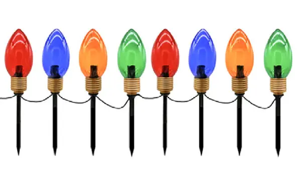 Santas Forest 92601 Yard Decor Stake Light Set 3.5 Inch Santa's Forest