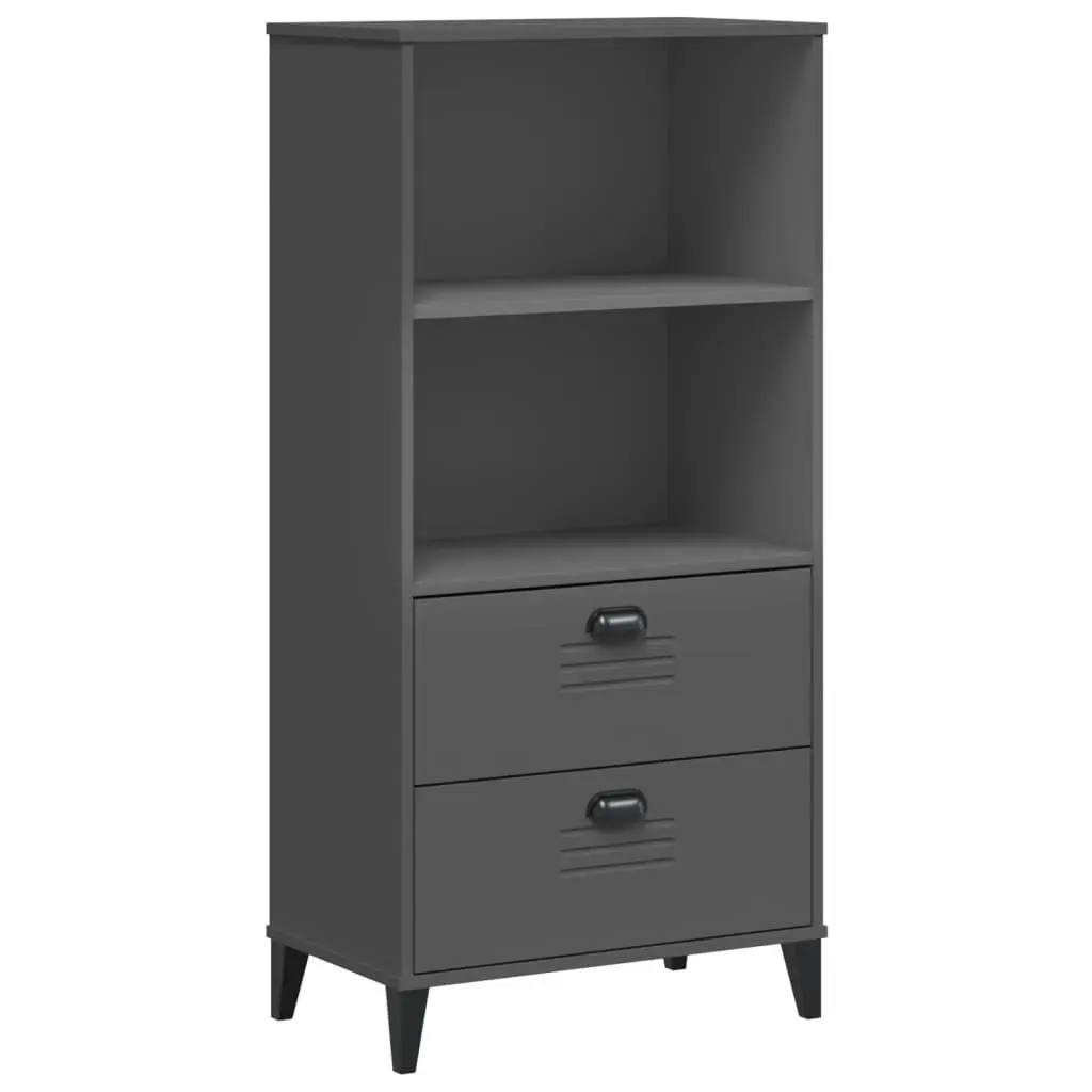Bookcase VIKEN Anthracite Gray 23.6x13.8x48.4 Engineered Wood Shelf