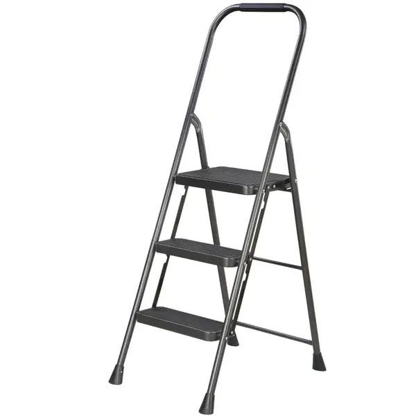 Simple Spaces YC-632-3L 3 Step Stool Steel 200 lb Load Limit Home and Commercial Use