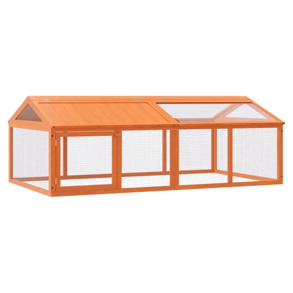 Run Box Brown 78.7x44.3x29.1 Inches Solid Wood Pine Storage Bench