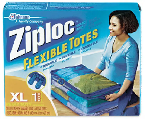 Ziploc 70161 X-Large 10-Gallon Flexible Storage Tote Organization