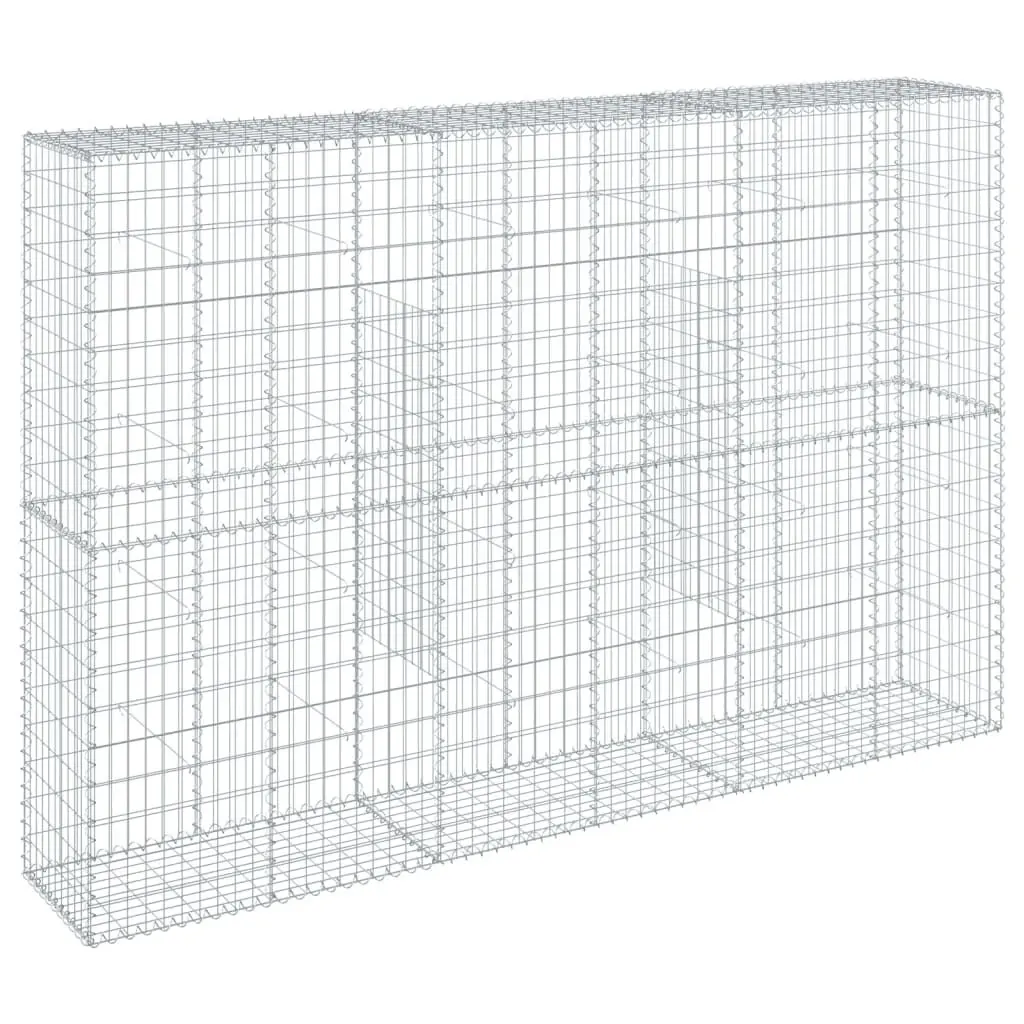 118.1x19.7x78.7 Galvanized Iron Gabion Bin Cover - Tall and Slim Outdoor Storage