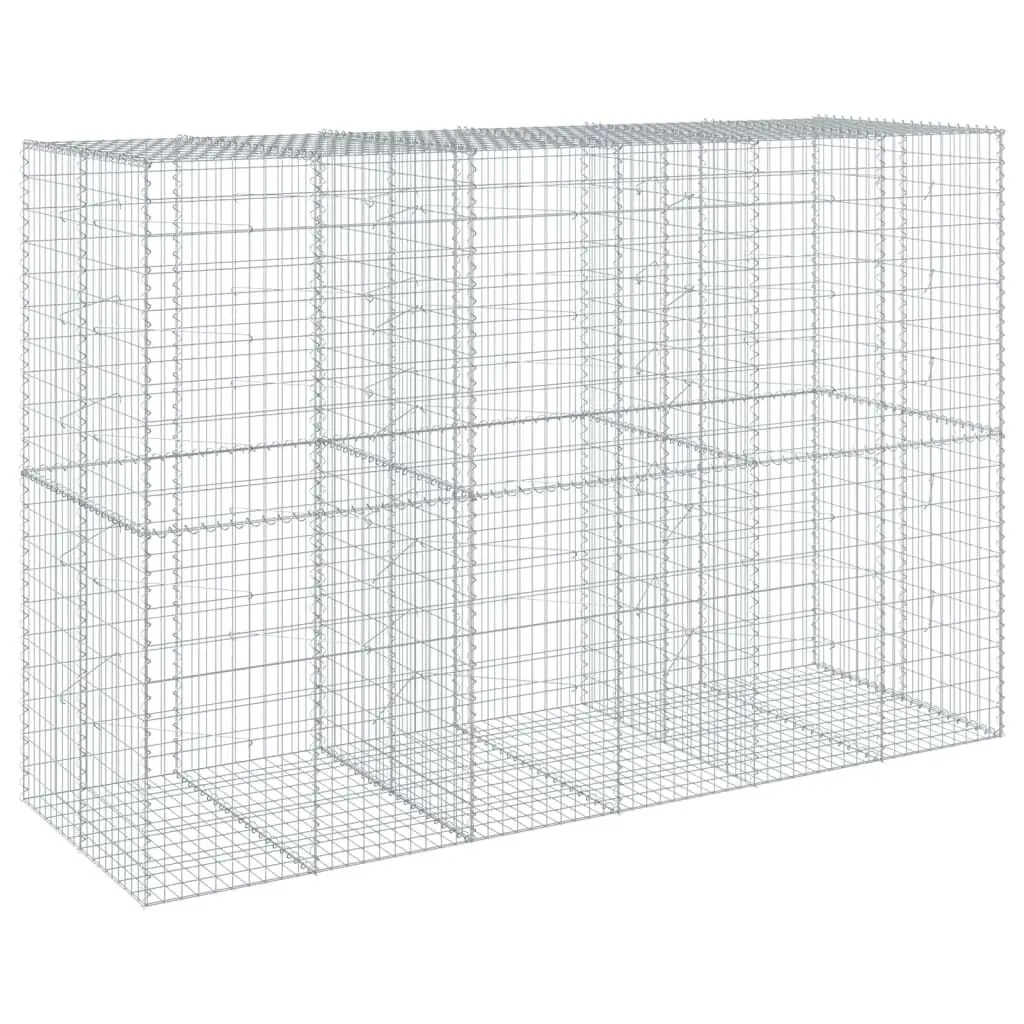 118.1x39.4x78.7 Galvanized Iron Gabion Bin Cover - Tall and Long Outdoor Storage