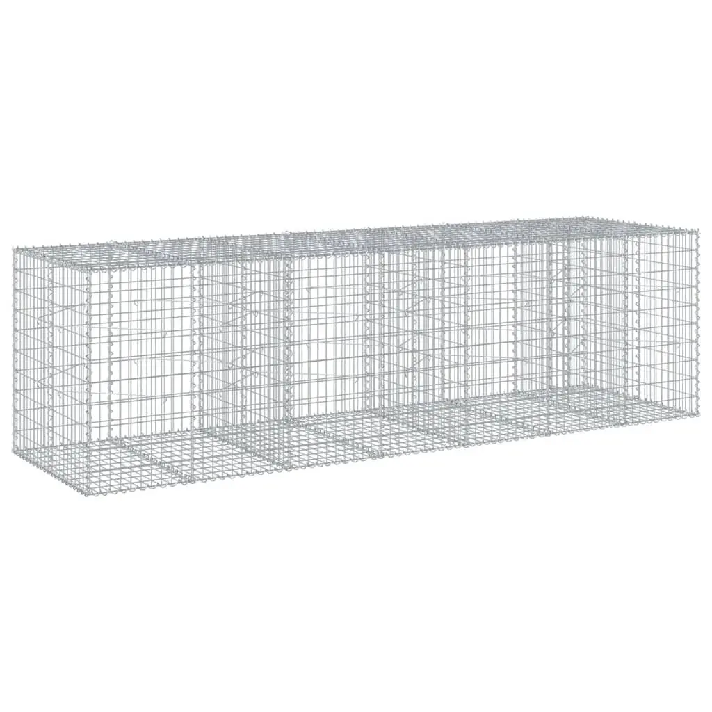 137.8x39.4x39.4 Galvanized Iron Gabion Bin Cover - Extra Large Garden Storage