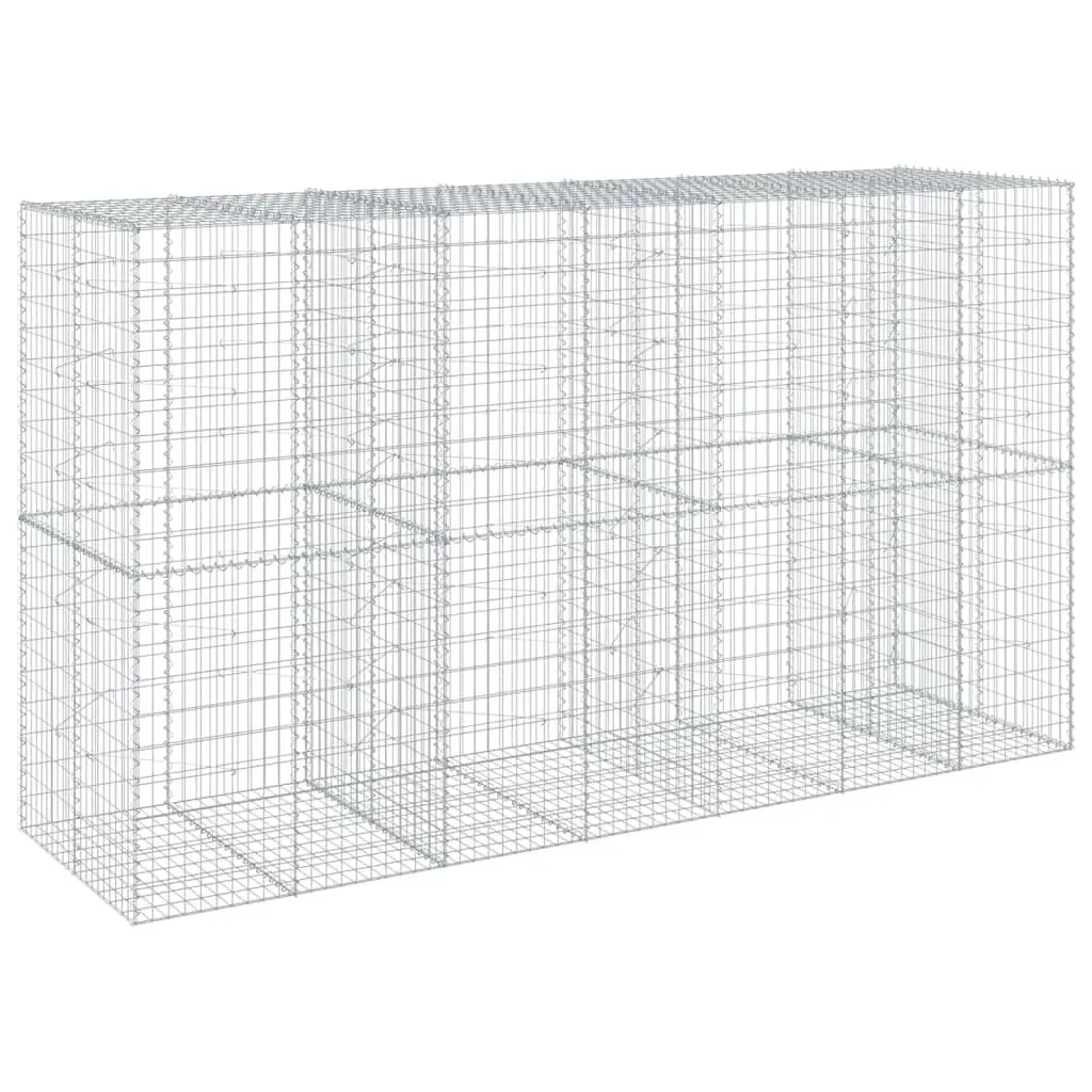 137.8x39.4x78.7 Galvanized Iron Gabion Bin Cover - Huge Capacity Outdoor Bin