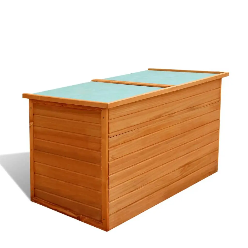 49.6x28.3x28.3 Wood Patio Storage Box Outdoor Cushions and Tools