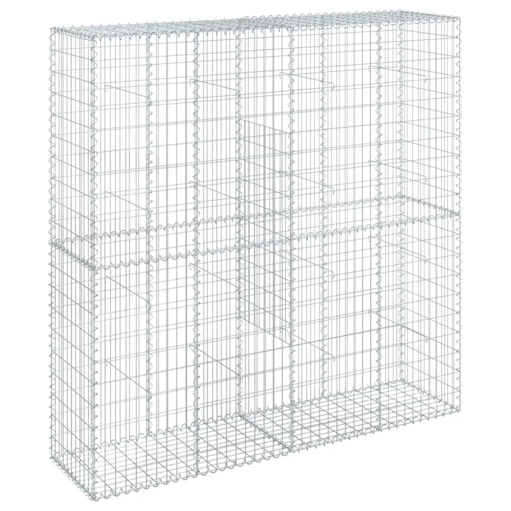 78.7x19.7x78.7 Galvanized Iron Gabion Bin Cover - Tall Outdoor Storage Solution