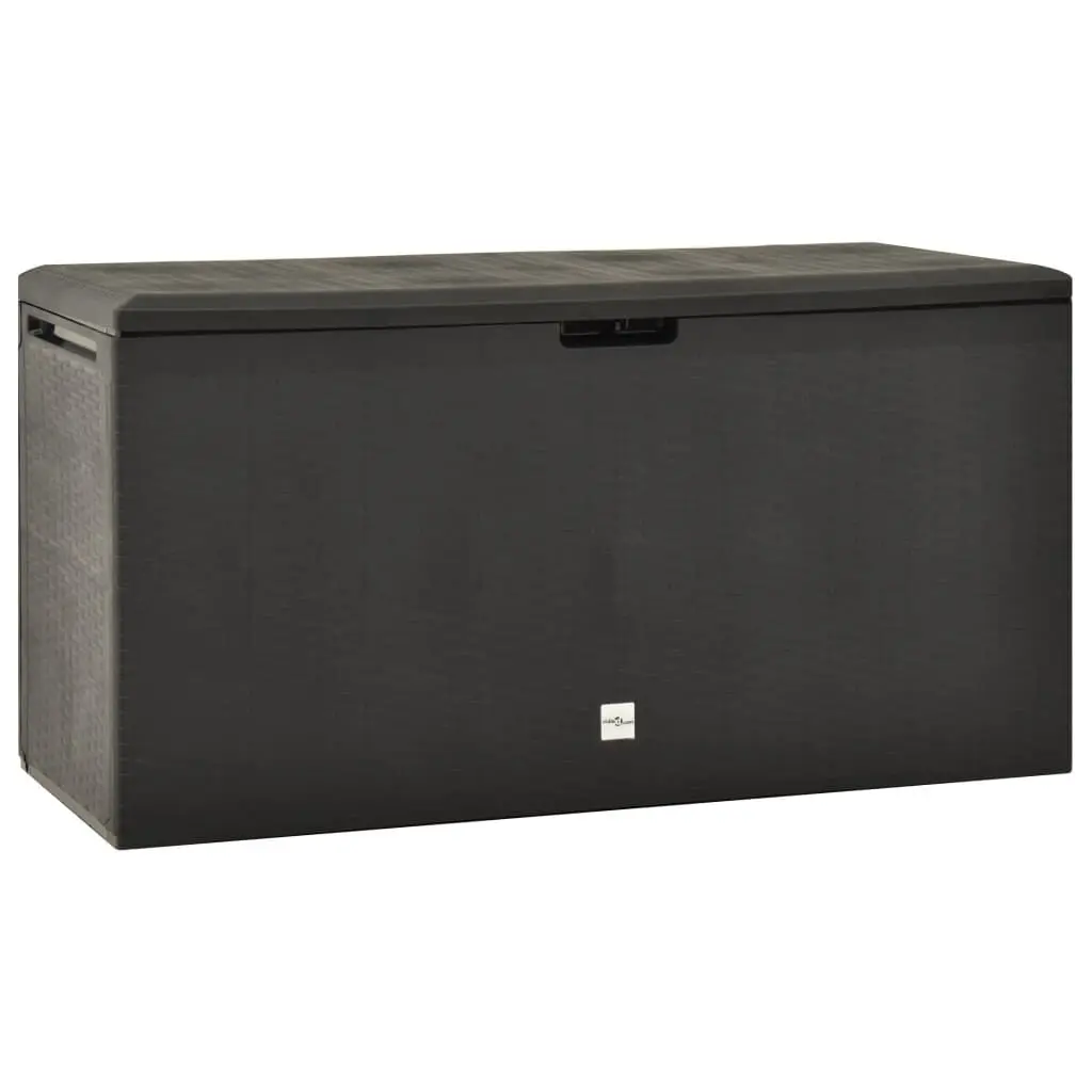 Patio Storage Box Anthracite 44.9x18.5x23.6 Inches Outdoor Furniture Organizer