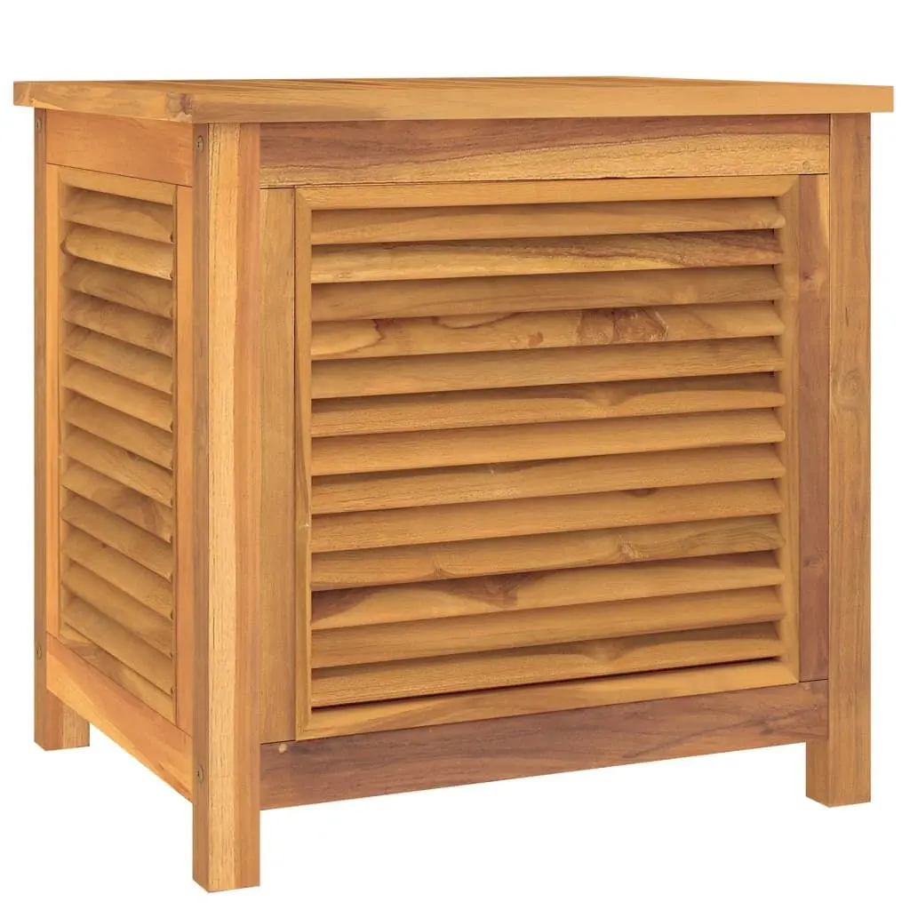 Patio Storage Box Bag 23.6x19.7x22.8 Inches Solid Wood Teak