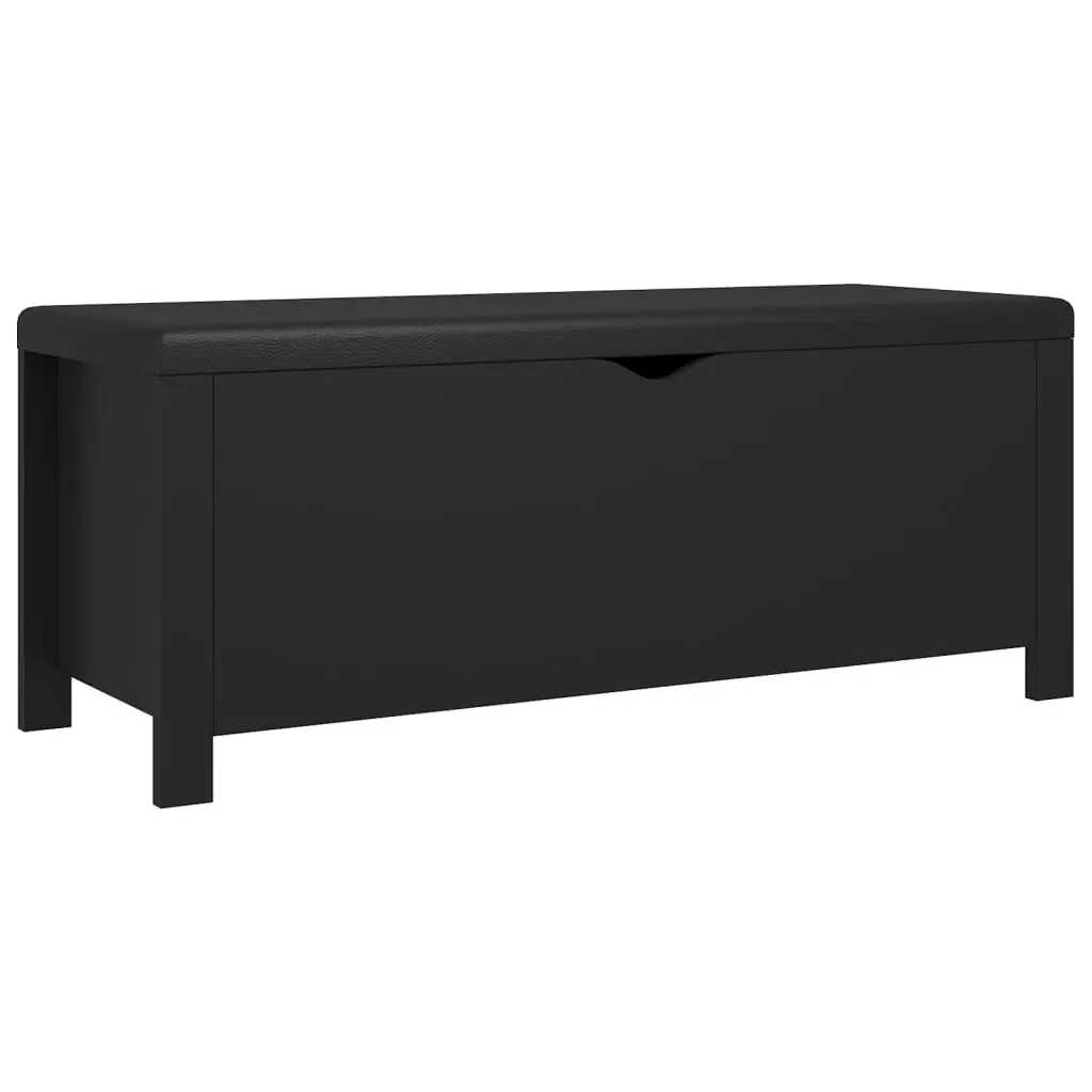 Storage Box Cushion Black 41.3x15.7x17.7 Inches Multi-Purpose Furniture