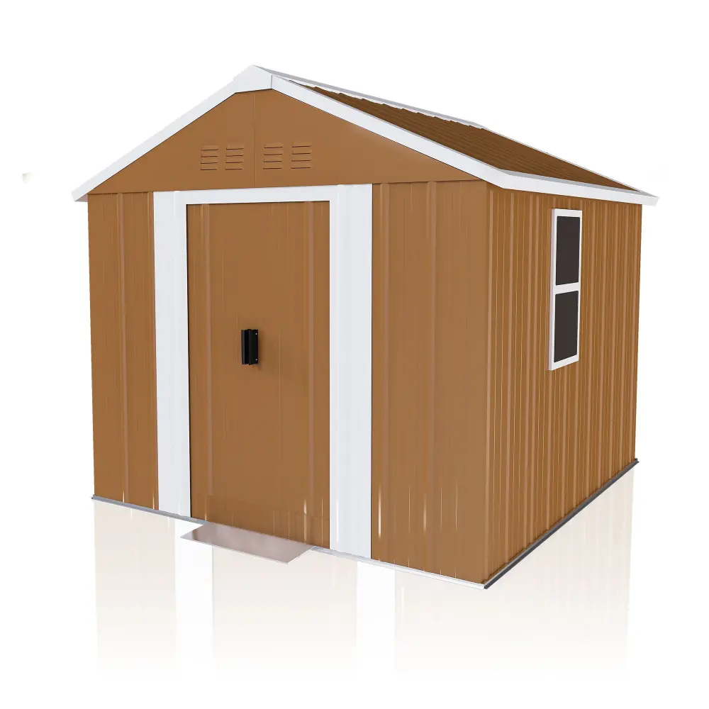 Large Capacity Heavy Duty Metal Storage Shed Windows, Lockable Door & Ventilation, Weatherproof Outdoor Garden Shed Backya...