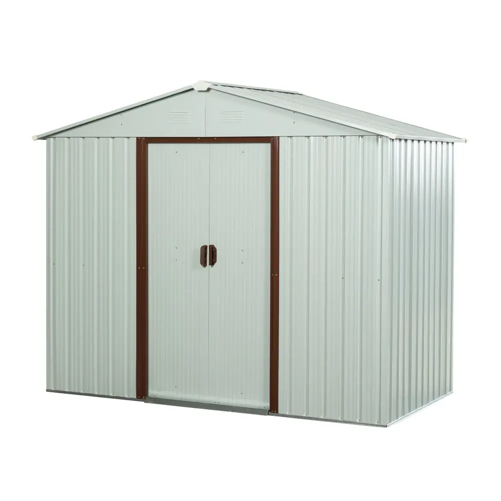 Ry-Sdyx56-W Outdoor Metal Storage Shed - Snow