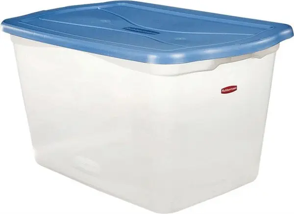 Rubbermaid RMCS210001 21 Gallon Stacking View Tote Storage and Organization