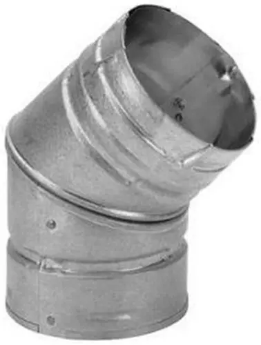 DuraVent 3PVL-E45R Pellet Vent 45-Degree Elbow 3 Inch Stove Pipe Fitting