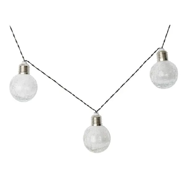 Boston Harbor 27101 Solar Crackle Glass Ball String Light