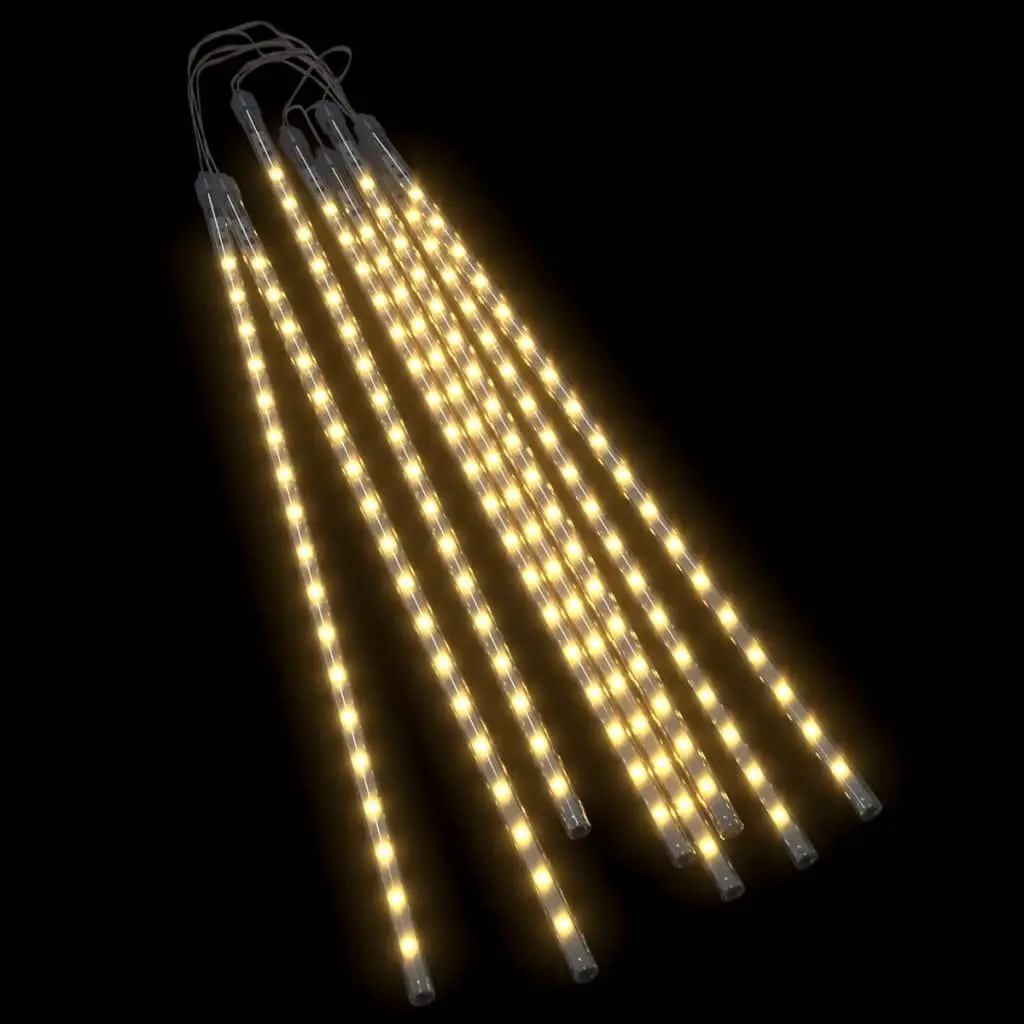 8 pcs Meteor Lights 2 ft Warm White 288 LEDs Indoor Outdoor Decorative Lights