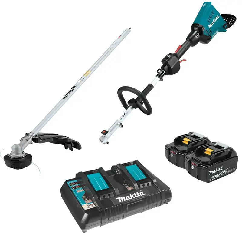 Makita XUX01M5PT Power Head Kit String Trimmer Attachment, Battery Included, 5 Ah, 36 V, Lithium-Ion, 3 -Speed
