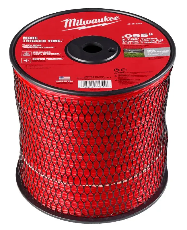 Milwaukee 49-16-2783 Trimmer Line Spool, 0.09 Dia, 750 ft L, Polymer, Cherry
