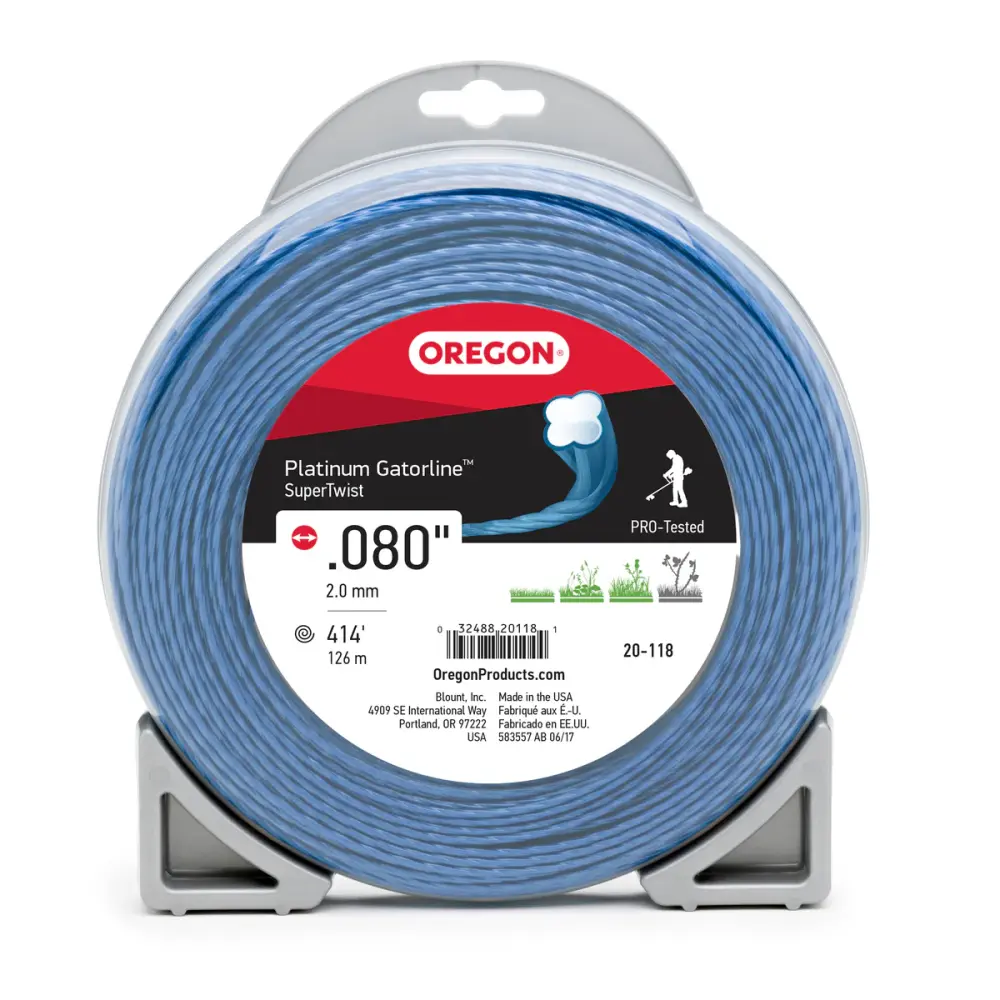 Oregon 20-118 Platinum Gatorline Supertwist Trimmer Line .08" 414'