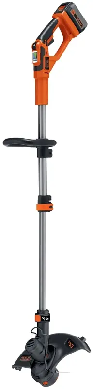 Black+Decker LST136 String Trimmer, Battery Included, 1.5 Ah, 40 V, Lithium-Ion, 1 -Speed, 52 L Shaft Large Yards