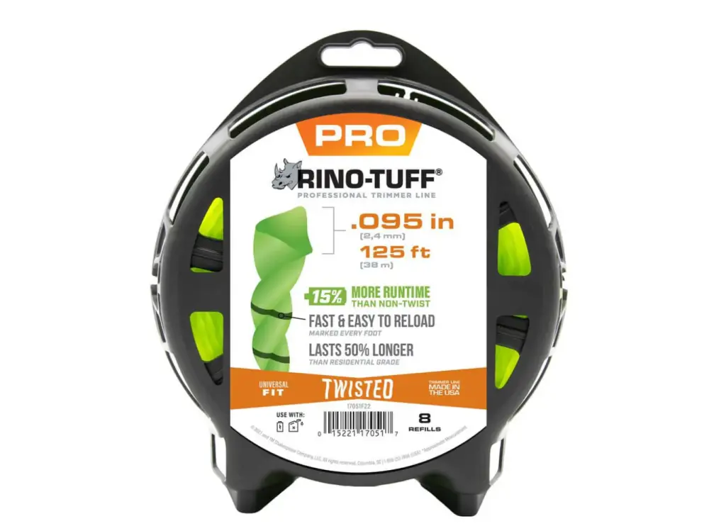 Rino-Tuff Universal Fit .095 . x 125 ft. Pro Twisted Line Gas and Choose Cordless String Grass Trimmer/Lawn Edger