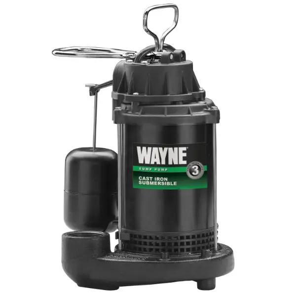 Wayne Cast Iron Submersible Sump Pump Vertical Switch 1/3 HP