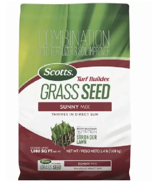 Scotts 18035 Turf Builder Grass Seed Sunny Mix 2.4-Lbs Lawns Full Sun