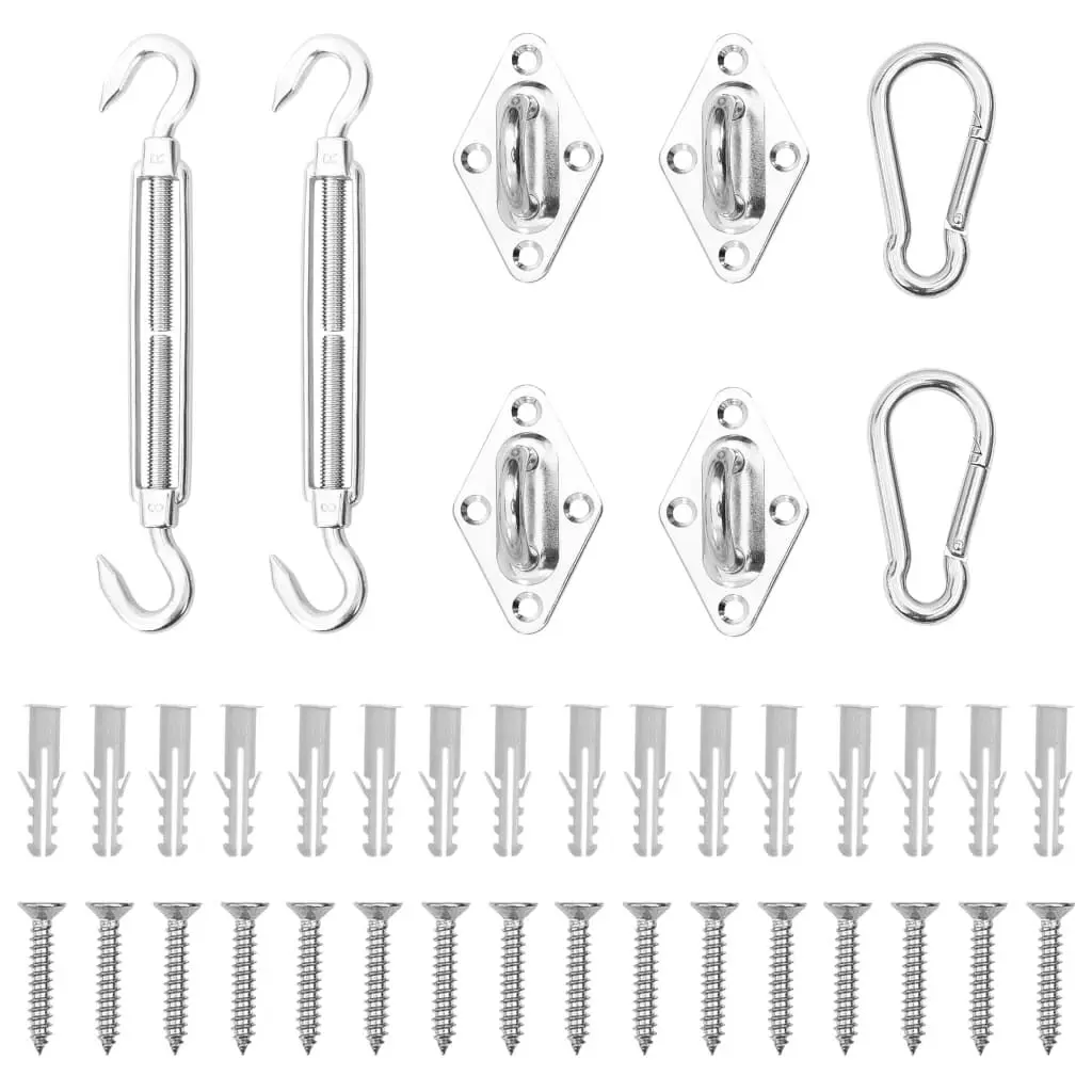 8 Piece Sunshade Sail Accessory Set Stainless Steel - Durable Outdoor Shade