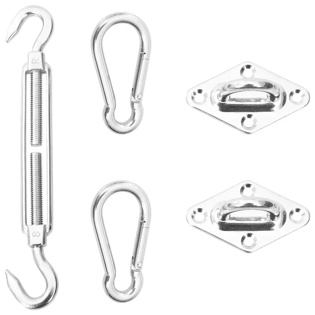 5 Piece Sunshade Sail Mounting Kit Stainless Steel Outdoor Canopy Hardware Set