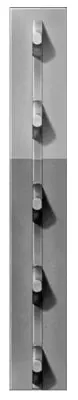 Chicago Heights Steel Gray Red Top Studded T-Post 1.25 x 6 Feet Fence Post