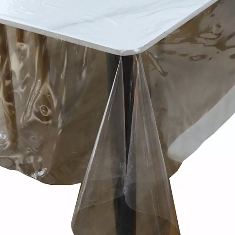 Clear Oil-Proof Plastic Table Cover Waterproof Vinyl 60X84 Inch M58