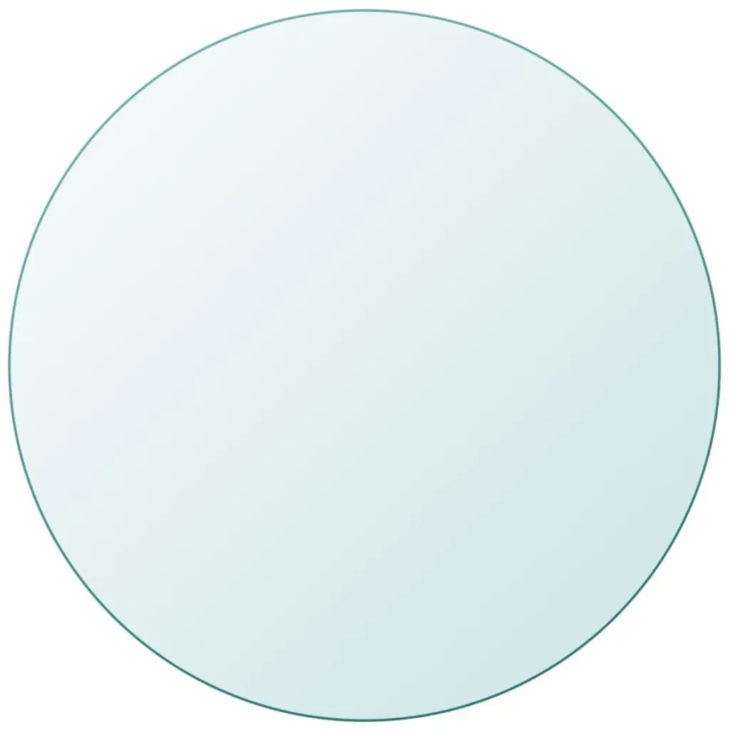 Round Tempered Glass Table Top 27.6 Inches Durable Dining Table Cover