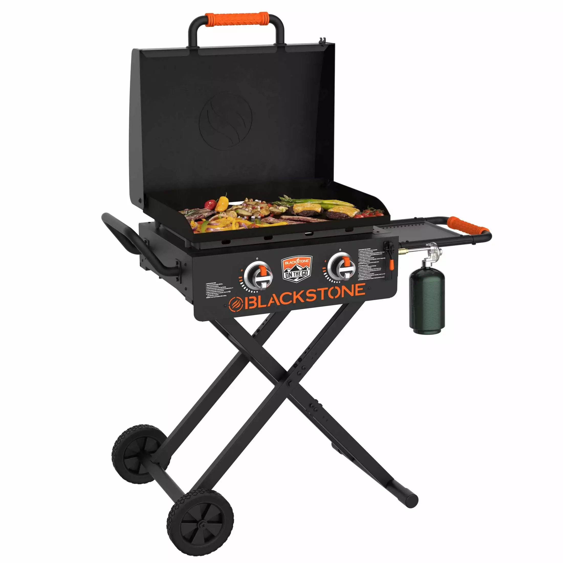 Blackstone On--Go 2-Burner 22 Inch Propane Omnivore Griddle Flexfold Legs Outdoor Cooking 2024