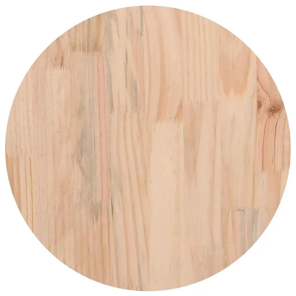 Solid Wood Pine Table Top 11.8x1 Inches Round Natural Wood Surface