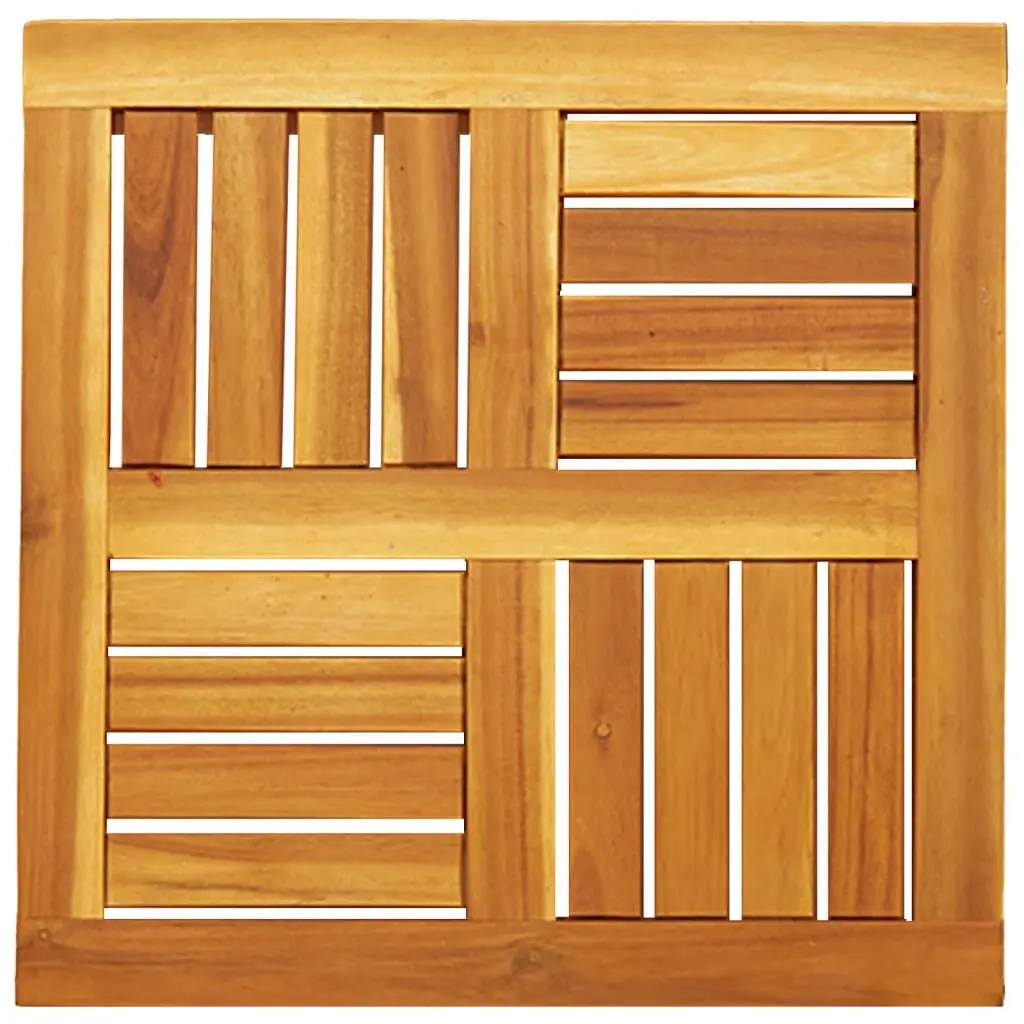 Table Top 19.7x19.7x0.8 Square Solid Wood Acacia Replacement Table Top