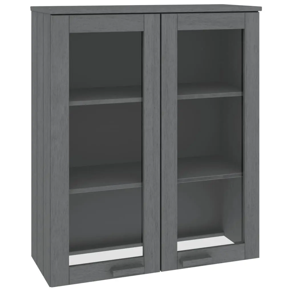 Top Highboard HAMAR Dark Gray 33.5x13.8x39.4 Inches Solid Wood Pine