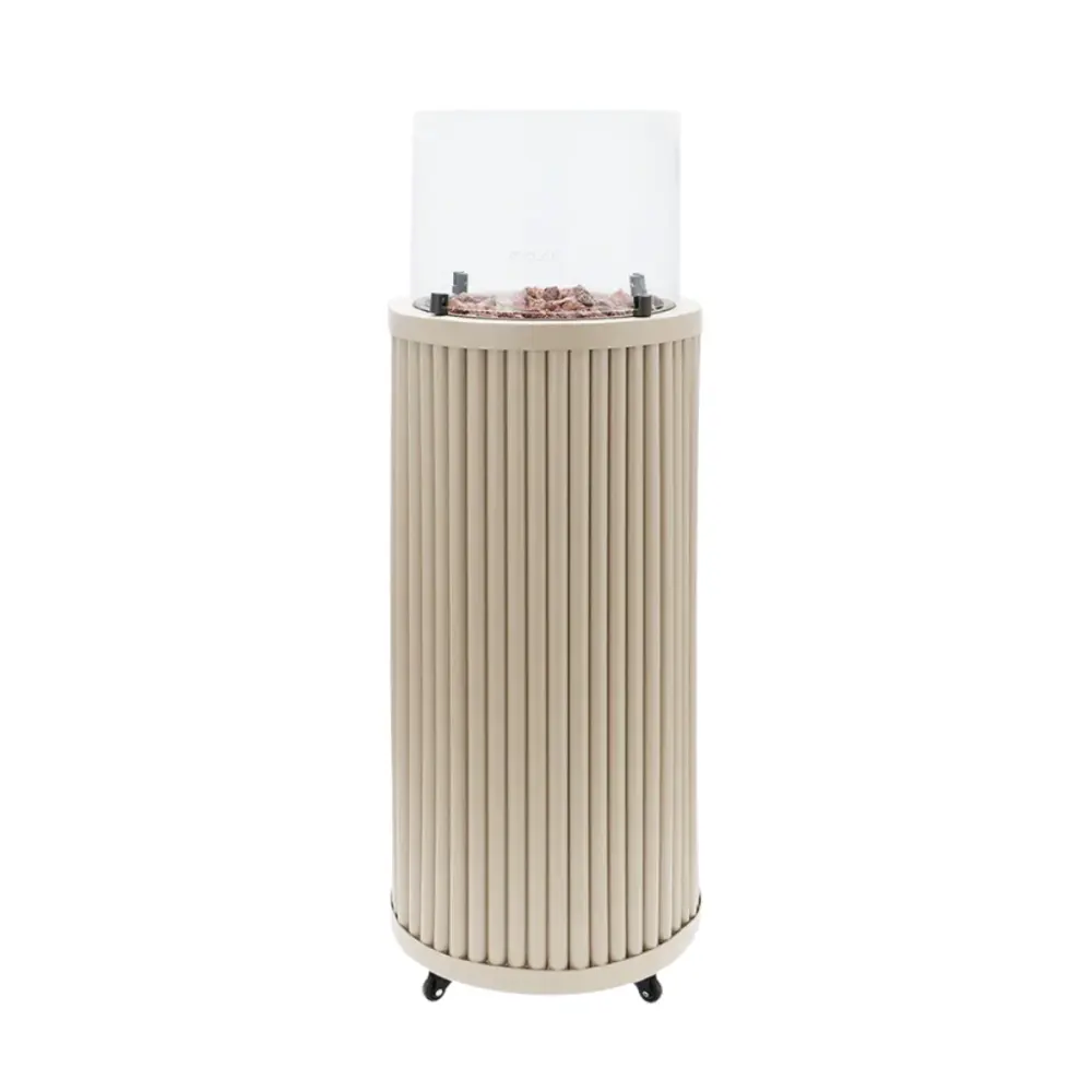 Cosipillar Tube Column Fire Pit - Sandy Buff