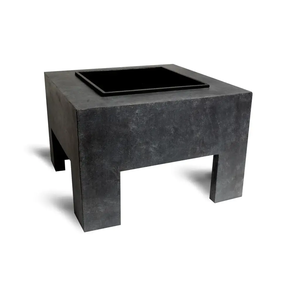 Square Fire Pit & Square Console - Granite Patio Use