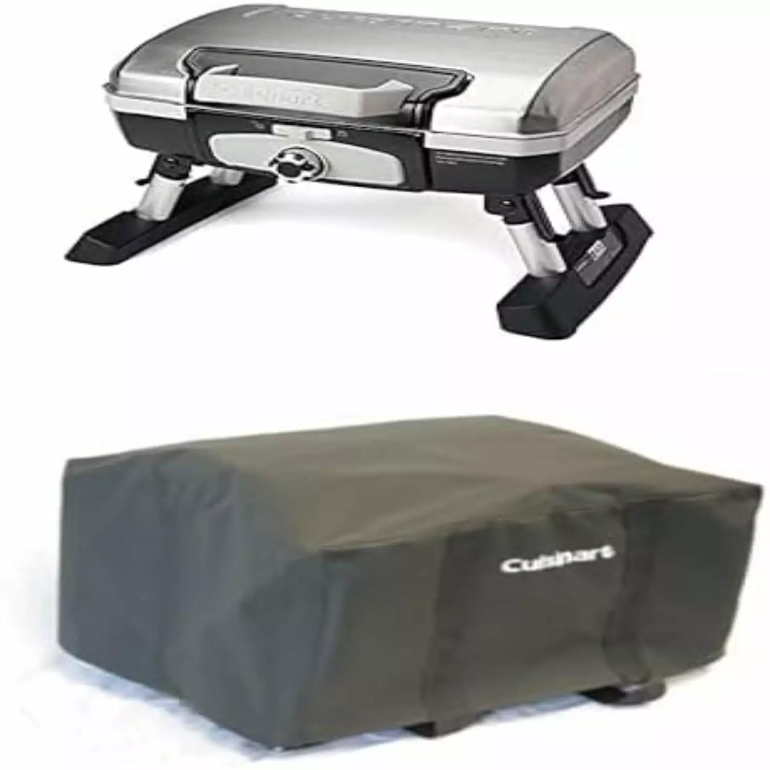 CGG-180TB Travel-friendly Propane Petit Gourmet Tabletop Gas Grill Black Compact and Stylish