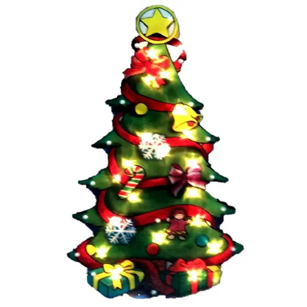 Santas Forest 60327 Double Sided Christmas Tree 17 Inch