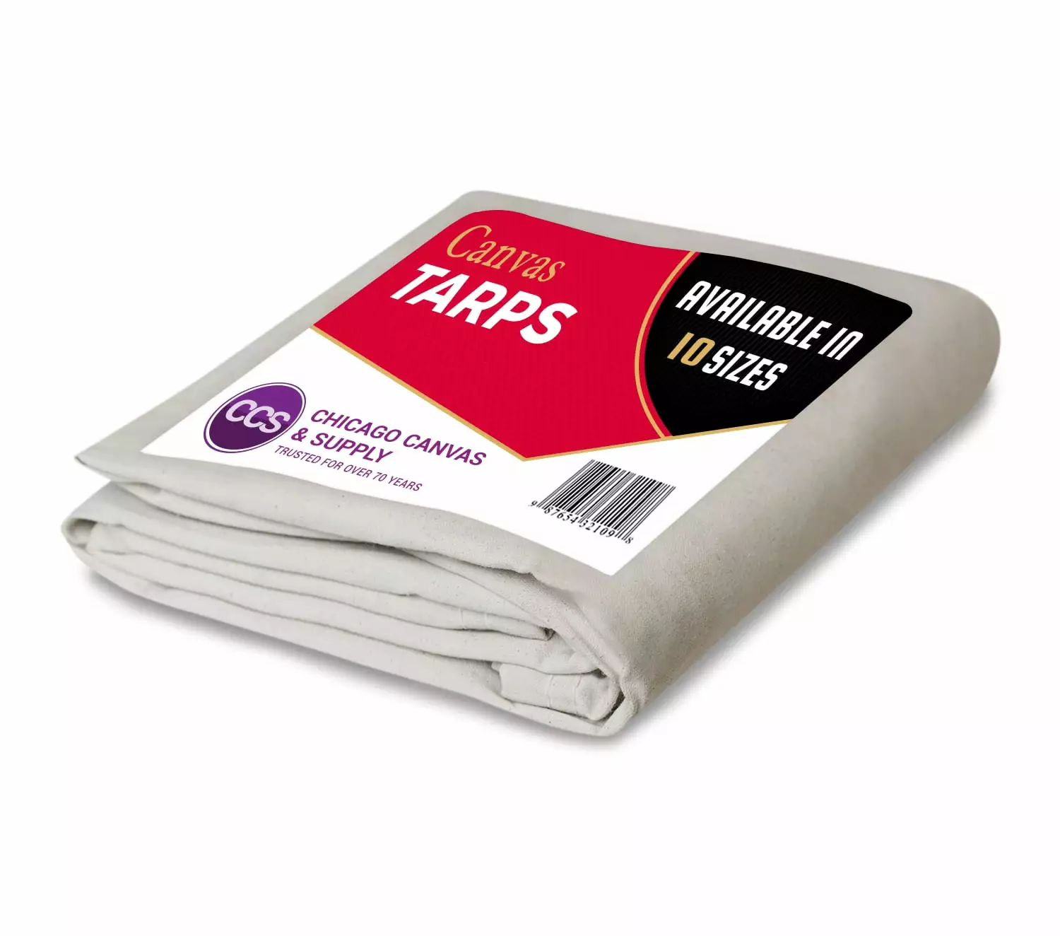 CCS Chicago Canvas Heavy Duty Waterproof Canvas Tarp 20x20 ft Rustproof Grommets Chicago Dropcloth & Tarpaulin
