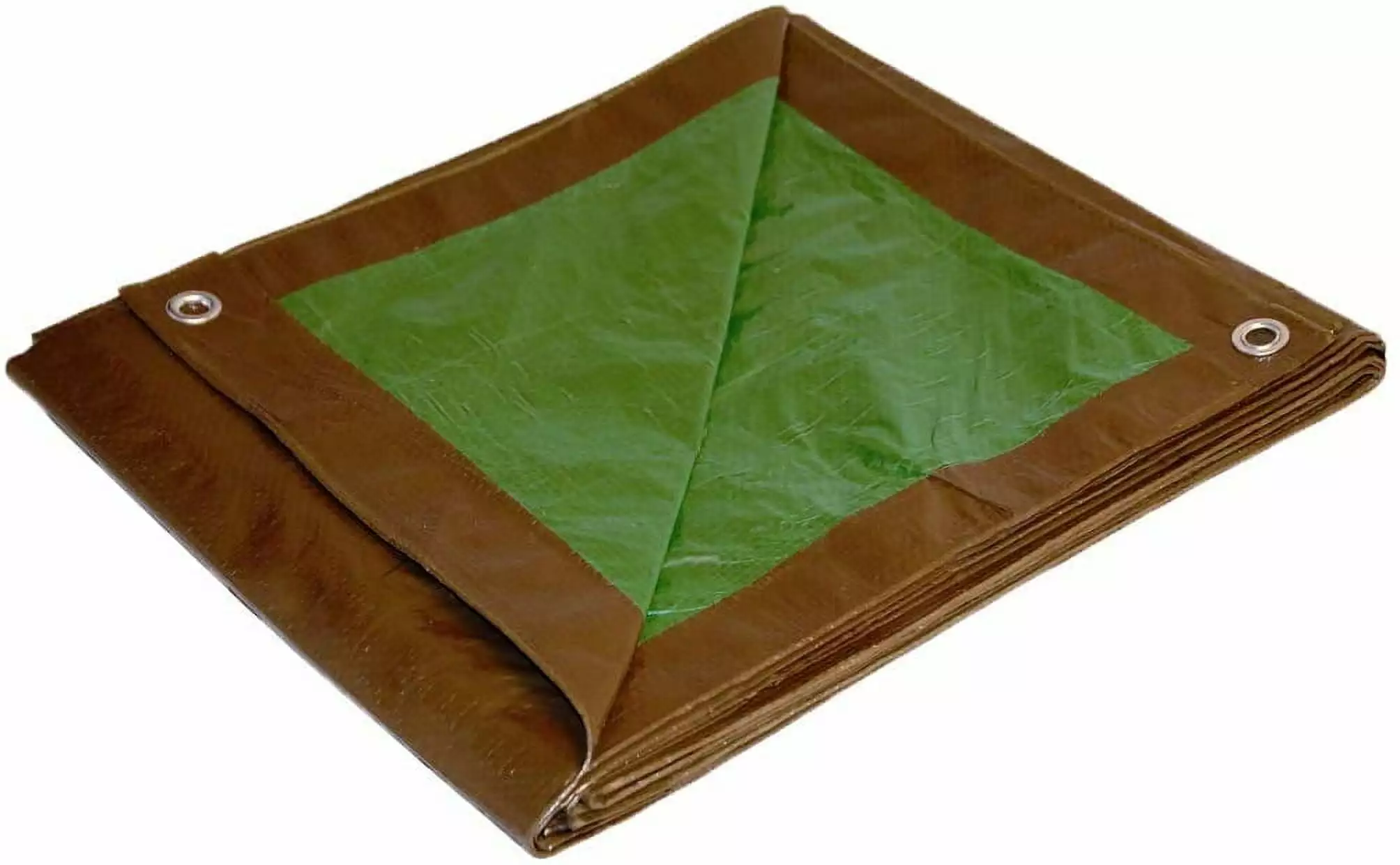 10x20 Multi-Purpose Brown/Green Medium Duty DRY TOP Poly Tarp 10'x20'
