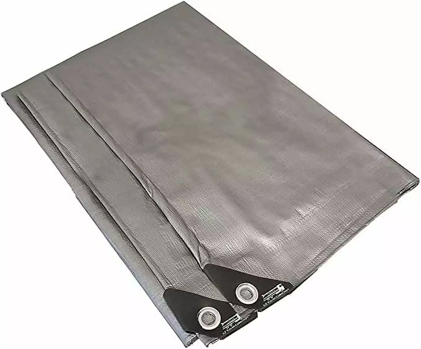 10 Mil Waterproof Grey Heavy Duty Reinforced Corners Industrial Grade Tarp 14' x 24' EZ Travel