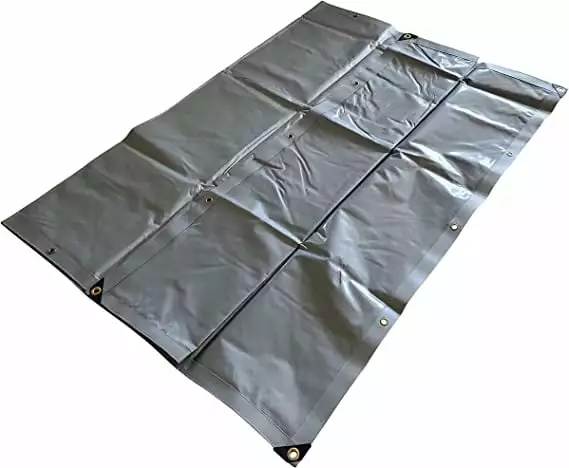 Silver PVC Vinyl Tarp Waterproof UV Resistant HD Military Grade 18oz 10x15 Ft EZ Travel