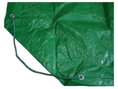 Master Tradesman YT0909 9' x 9' Green Yard Tarp Hauling Leaves